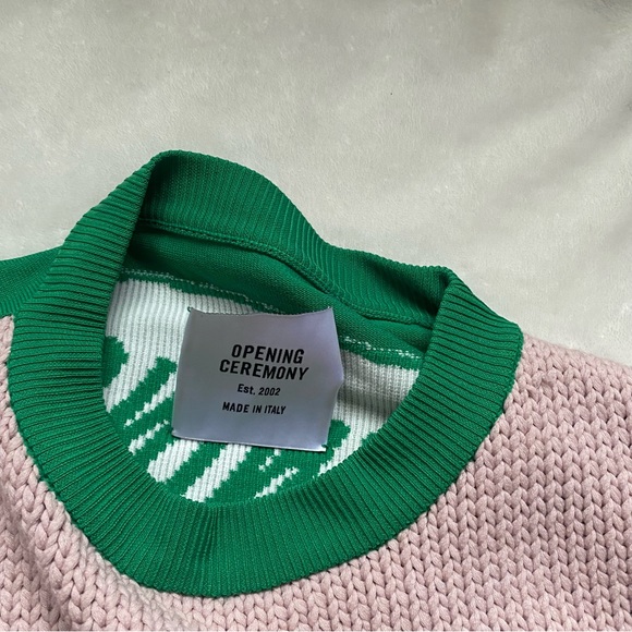 Opening Ceremony. MultiColor Combo Warped Logo Sweater. Size XS - Picture 5 of 7